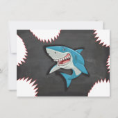 Requin Anniversaire Piscine Fête Invitations (Dos)