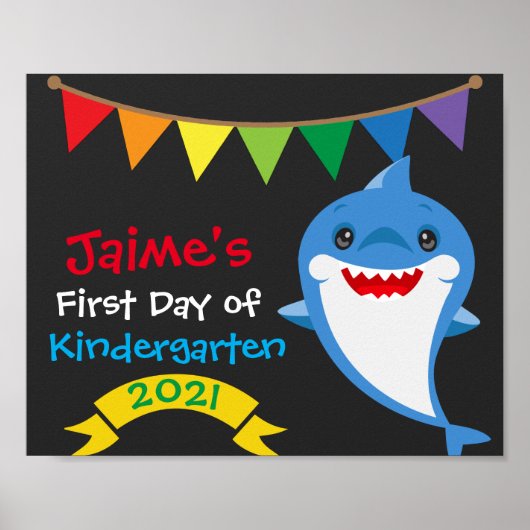 Requin Arc-en-Ciel Premier Jour d'École Tableau Cr (Devant)