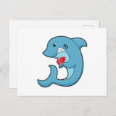 Requin au Poker avec cartes de Poker (Devant / Derrière)