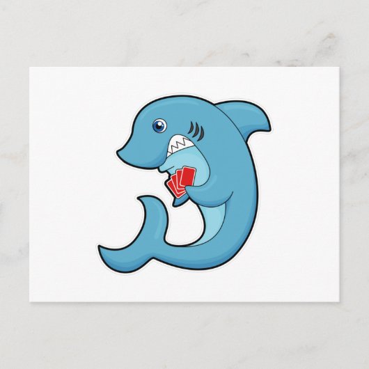 Requin au Poker avec cartes de Poker (Devant)