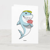 Requin au Poker avec cartes de Poker (Dos)