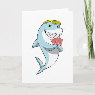Requin au poker avec des cartes de poker