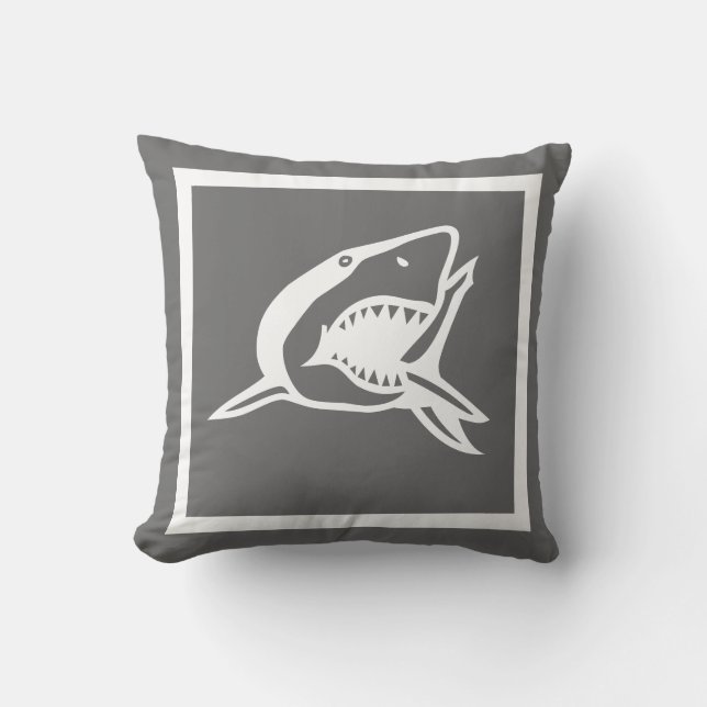 requin blanc sur coussin gris (Recto)