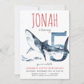 Requin cinquième anniversaire Invitation (Devant)