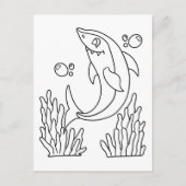 Requin Color Me | Cartes d'activités pour enfants (Devant)