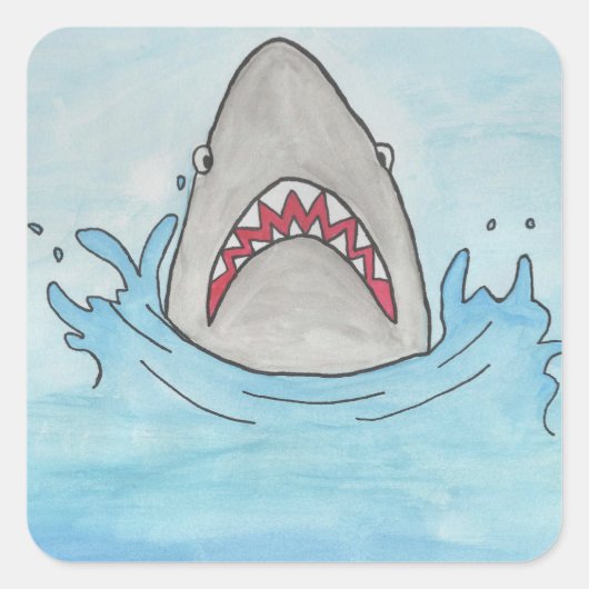 Requin dans le Sticker de la mer Bleue profonde (Devant)