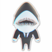 Requin dans tux classe autocollant mignon (Devant)