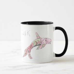 Requin de Sharky - tasse combinée d'art de requin