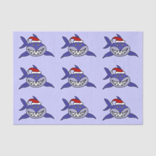 Requin drôle en papier de soie de soie de Noël d