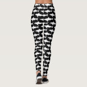 Requin noir et blanc motif leggings de loisirs (Dos)