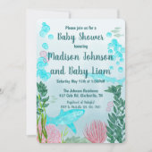 Requin, Océan, Baby shower Sea Life Invitation (Devant)