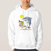 Requin pourchasser un garçon Sweat - shirt à capuc (Devant)