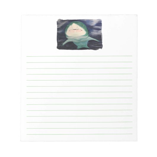 Requin qui Nage, Bloc-Notes Ligné (Devant)