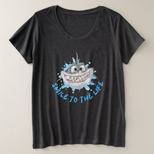Requin souriant dans le style de dessin animé - So (Design devant)