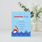 Requin sous la mer 1er anniversaire invitation (Debout devant)