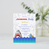 Requin sous la mer 9 anniversaire invitation (Debout devant)