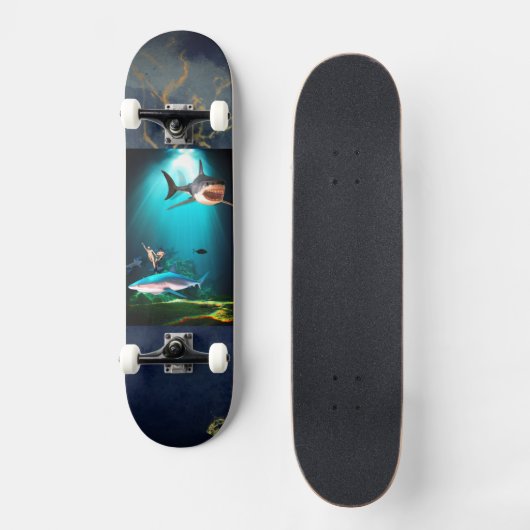 Requin sur skateboard (Recto)