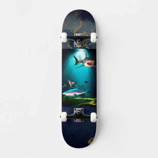 Requin sur skateboard (Recto)
