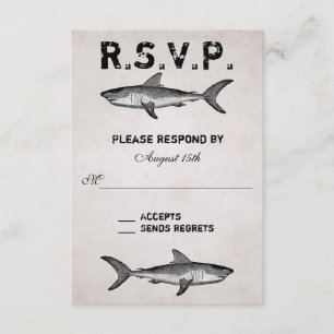 Requin vintage ~ Ocean Beach Wedding RSVP