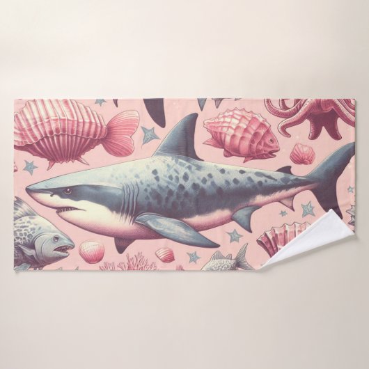 Requin vintage sans joint (Serviette de bain)
