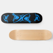 requins bleu et noir skateboard deck (Horz)