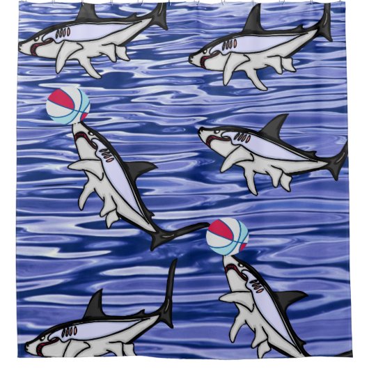 Requins Blue Ocean Douche rideau (Devant)