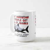 Requins - Écoutez la musique Mug drôle (Devant gauche)