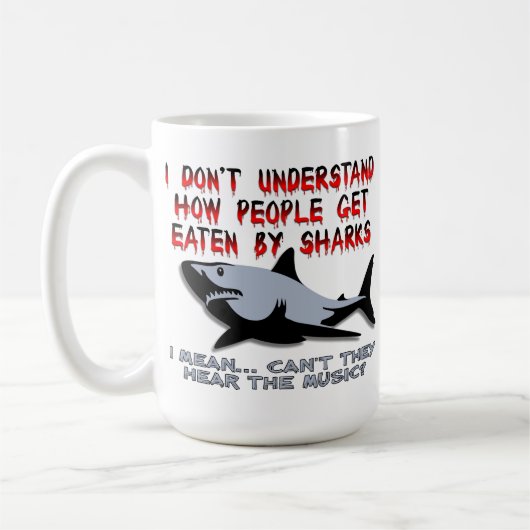 Requins - Écoutez la musique Mug drôle (Gauche)