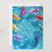 Requins en Ballons Invitation à une Fête au Piscin (Dos)
