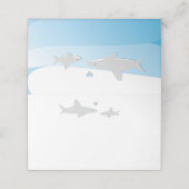 Requins mignons et océan | Cartes Baby shower (Extérieur déplié)