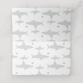 Requins mignons et océan | Cartes Baby shower (Intérieur déplié)