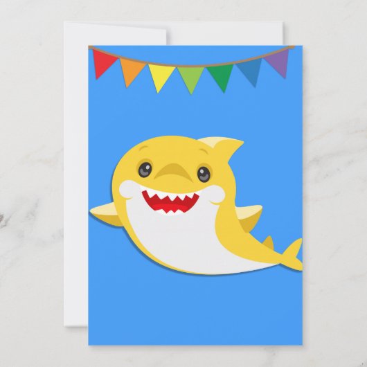 Requins Océan Bleu Anniversaire Merci (Dos)