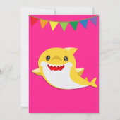 Requins rose Invitation d'anniversaire (Dos)