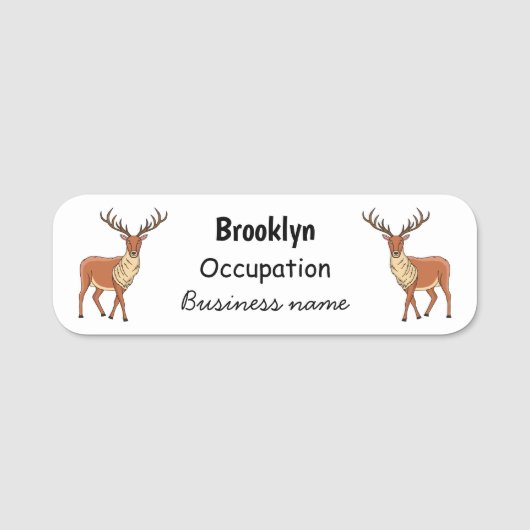 Rerendierillustratie cartoon naamplaatje (Voorkant)