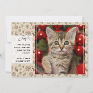 Rerendierpatroon & Script Typografie Aangepaste kl Feestdagenkaart