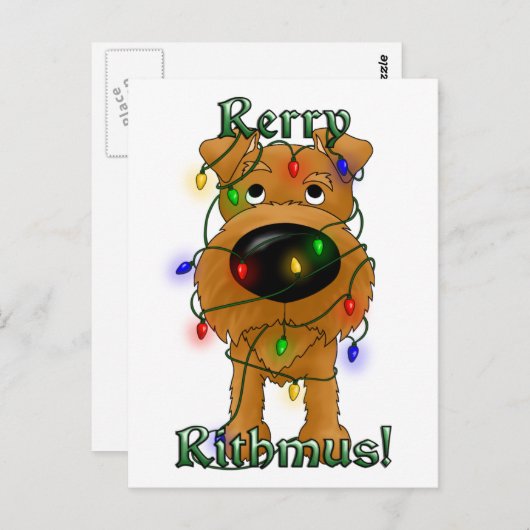 Rerry Rithmus - Irish Terrier Briefkaart (Voorkant / Achterkant)