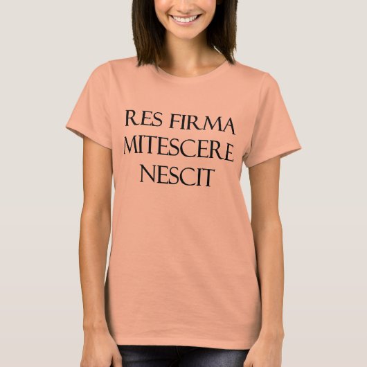 Res Firma Mitescere Nescit-dames Burnout T-shirt (Voorkant)
