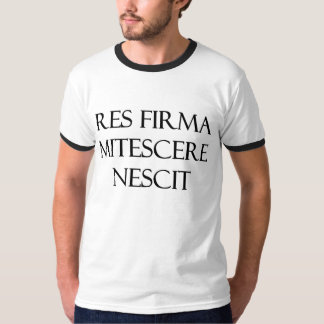 Res Firma Mitescere Nescit Mannen Ringer T-shirt