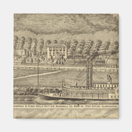 Res van wijlen Thompson H Sims Magneet (Voorkant)