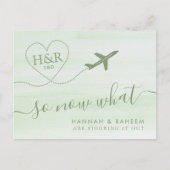 Rescheduling Beach Wedding Mint Green Faire-part (Devant)