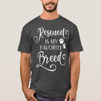 Rescuated is mijn favoriete Fancy witte scriptca v T-shirt