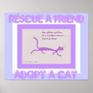 Rescue a Friend - Adopt a Cat Poster