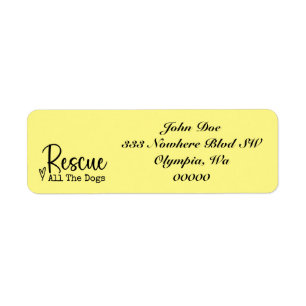 Rescue Alle Honden Pet Rescue Retouradres Labels