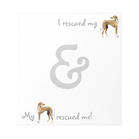 Rescue Azawakh Notitieblok (Voorkant)