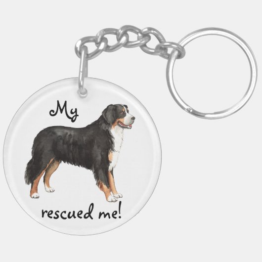 Rescue Bernese Mountain Dog Sleutelhanger (Achterkant Links)