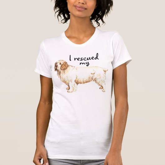 Rescue Clumber Spaniel T-shirt (Voorkant)