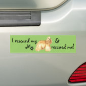Rescue Cocker Spaniel Bumpersticker (Op auto)