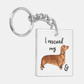 Rescue Dachshund Sleutelhanger (Voorkant Links)