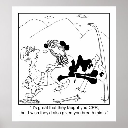 Rescue Dog knoopt CPR Poster (Voorkant)