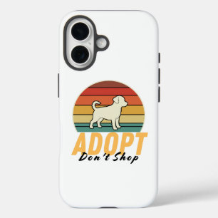 Rescue Dog Love – Adopteer niet Shop iPhone 16 Hoe Hoesje